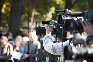 Cameras filming an event for Orlando event productions.