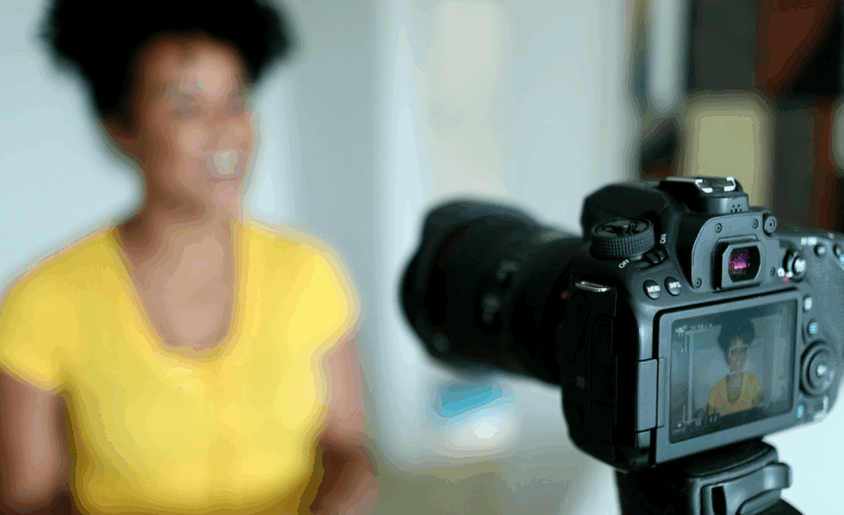 A customer sharing their experience during a testimonial video shoot in Orlando
