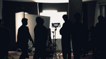 Behind the scenes of a corporate interview filmed by NG Production Films