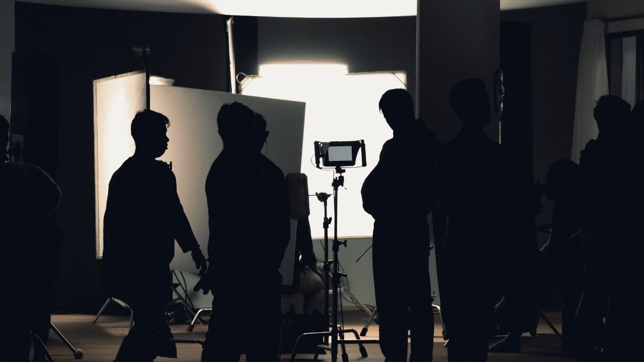 Behind the scenes of a corporate interview filmed by NG Production Films